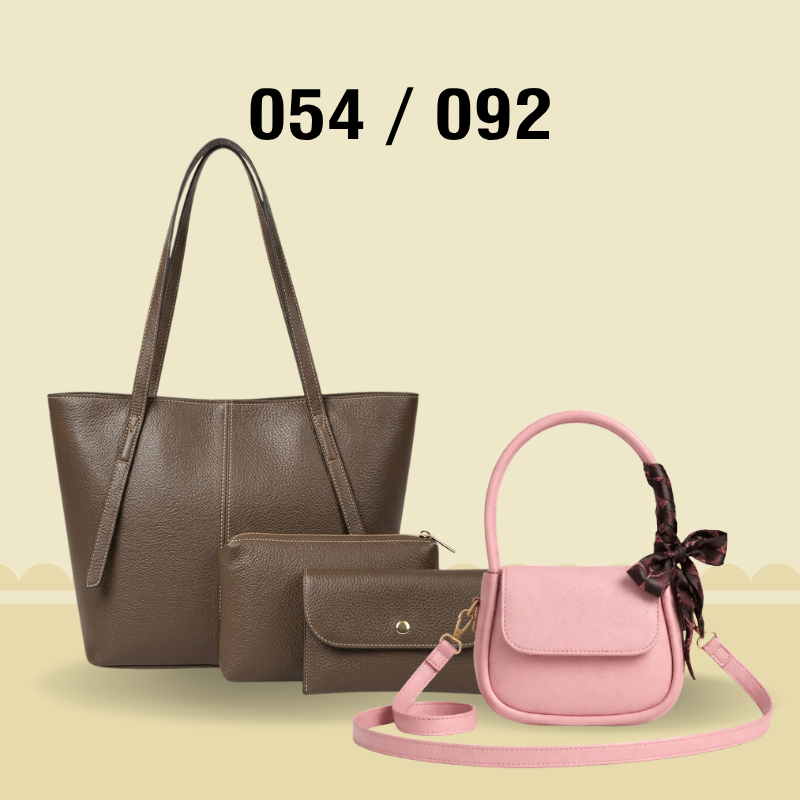 Elegant 4-Piece Bag Combo: Premium Pu Leather Collection for Modern Women 054 / 092