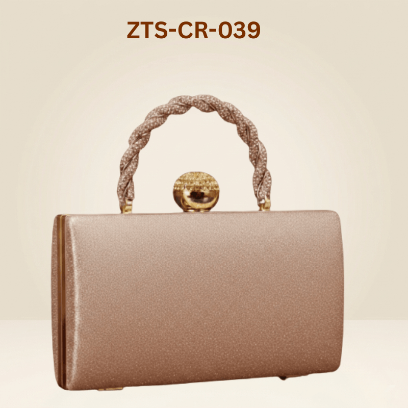 Clutch for women Hard Case Clutch with Crystal LockZTS-CR-039