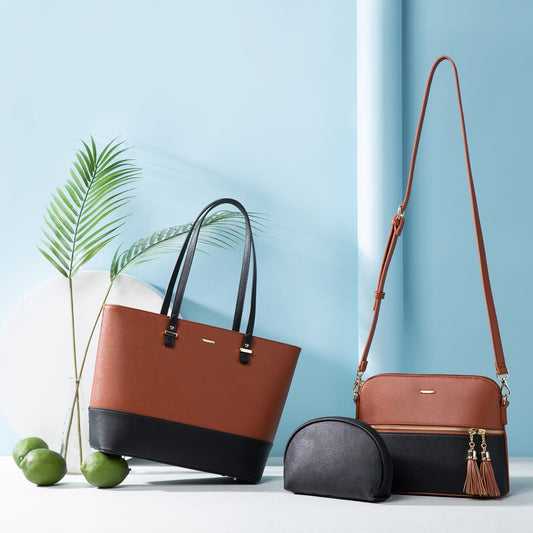 Ladies Shoulder 3 Pcs Bag Set ZTS-CR-018