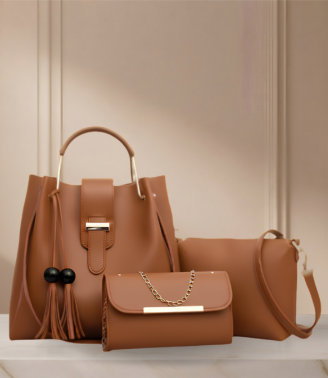 Tote, Crossbody & Clutch Premium 3-Piece Women's ZTS-CR-019