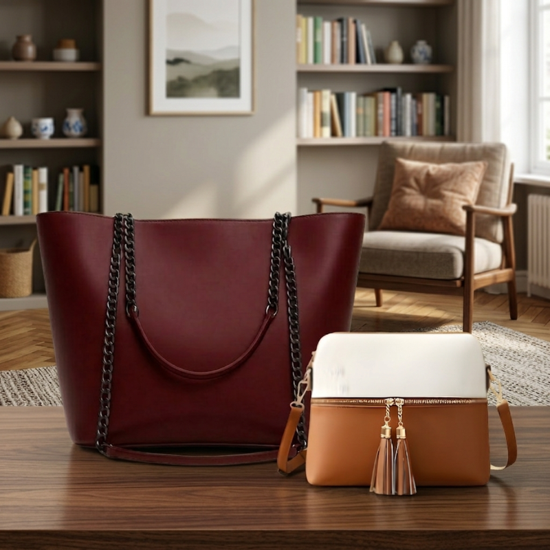 Ladies Handbag & Crossbody Bag Combo | Tote & Sling Bag Set for Women 020 / 041