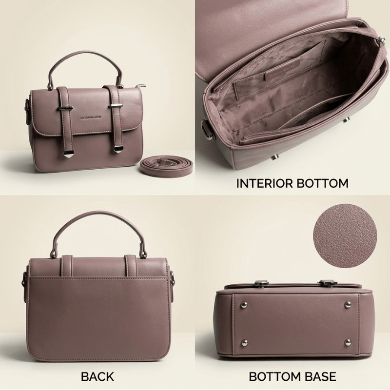 Chic Mauve Top-Handle Trendy Ladies Bag – Zeenat Styles ZTS-CR-154