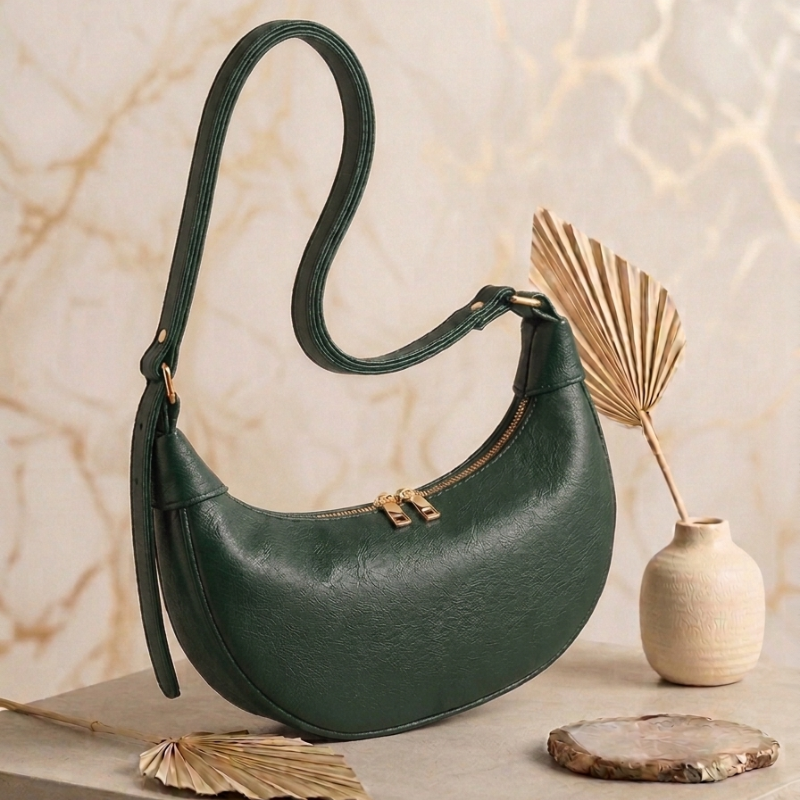 Trendy Semi-Circle Crossbody Bag - Premium Quality Women’s Handbag ZTS-CR-169