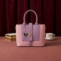 Premium Texture Butterfly Charm Handbag for Women – Elegant Lilac & Pink Tote ZTS-CR-171