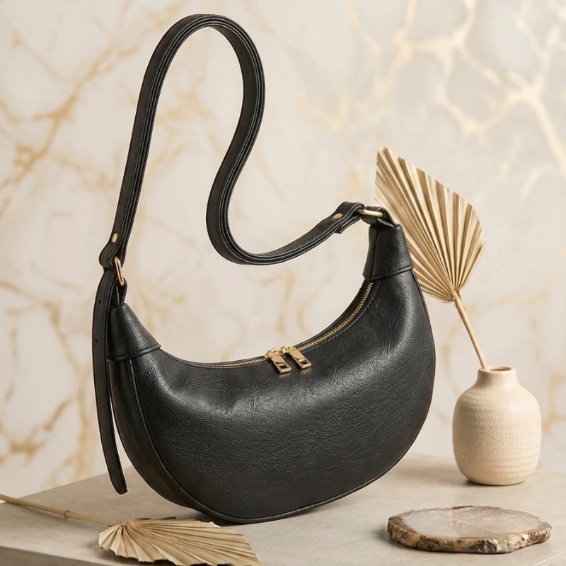 Trendy Semi-Circle Crossbody Bag - Premium Quality Women’s Handbag ZTS-CR-169