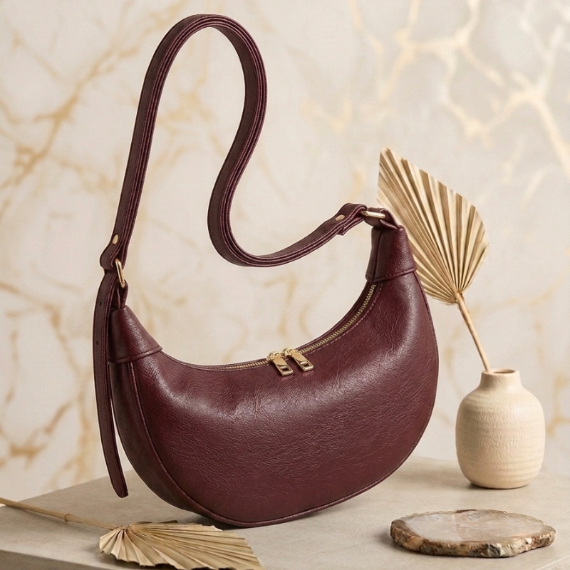 Trendy Semi-Circle Crossbody Bag - Premium Quality Women’s Handbag ZTS-CR-169