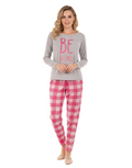 "BE WONDERFUL" LONG SLEEVE SHIRT & JOGGER SET-CARMINE ROSE