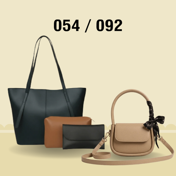 Elegant 4-Piece Bag Combo: Premium Pu Leather Collection for Modern Women 054 / 092