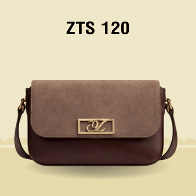 Crossbody Gold Chain, Metal Logo, Flap Closure ZTS-CR-120