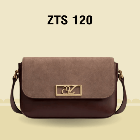 Crossbody Gold Chain, Metal Logo, Flap Closure ZTS-CR-120