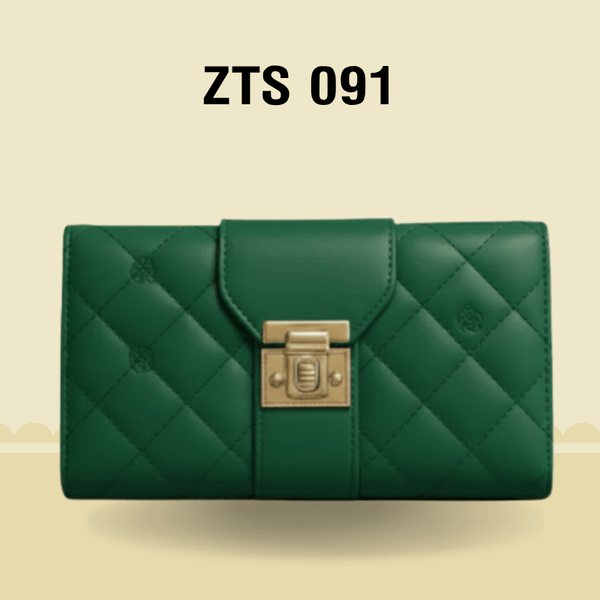 ZTS-CR-091 - Elegant Pista Green Quilted Handbag