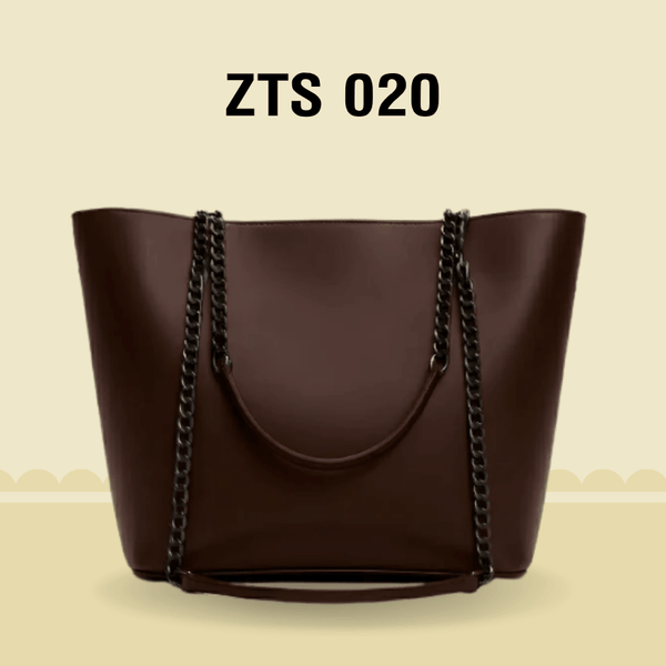 Tote Bag Chic Chain-Strap Leather Tote ZTS-CR-020