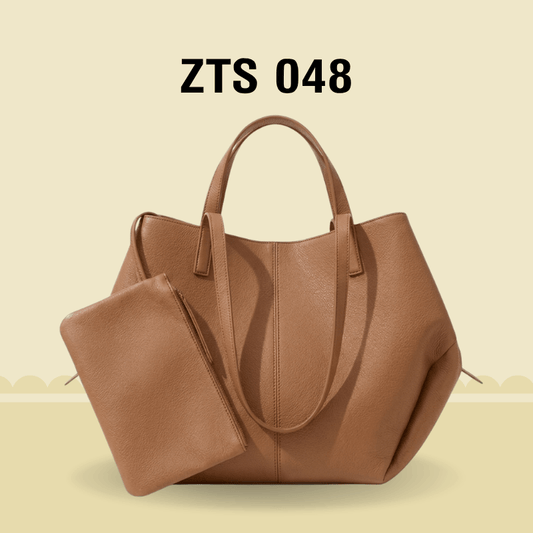 Spacious Tan Fox-Leather Everyday Shoulder Bag ZTS-CR-048