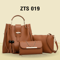 Tote, Crossbody & Clutch Premium 3-Piece Women's ZTS-CR-019
