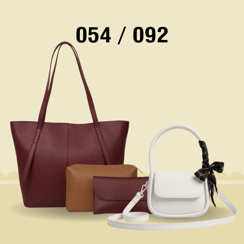 Elegant 4-Piece Bag Combo: Premium Pu Leather Collection for Modern Women 054 / 092