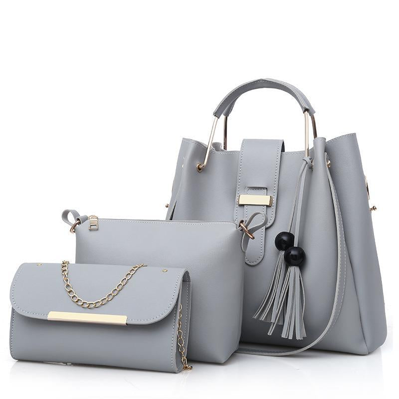 3 Pieces Tassel Ladies Bags Handbag Set ZTS-CR-019