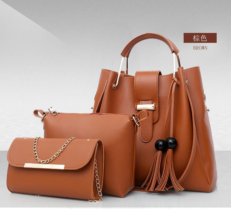 3 Pieces Tassel Ladies Bags Handbag Set ZTS-CR-019