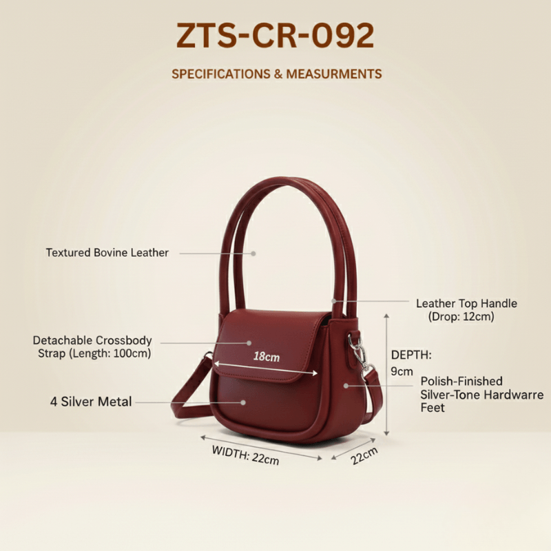 Crossbody Bag with Scarf For Women Fashion ZTS-CR-092