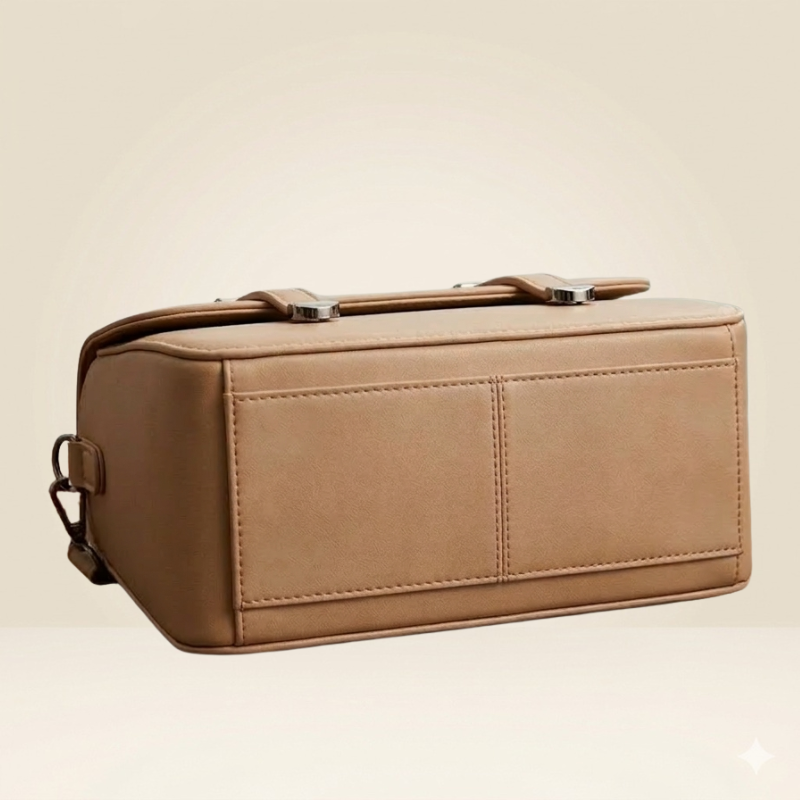 Women’s Handbag  Minimalist Tan Crossbody Lady Bag