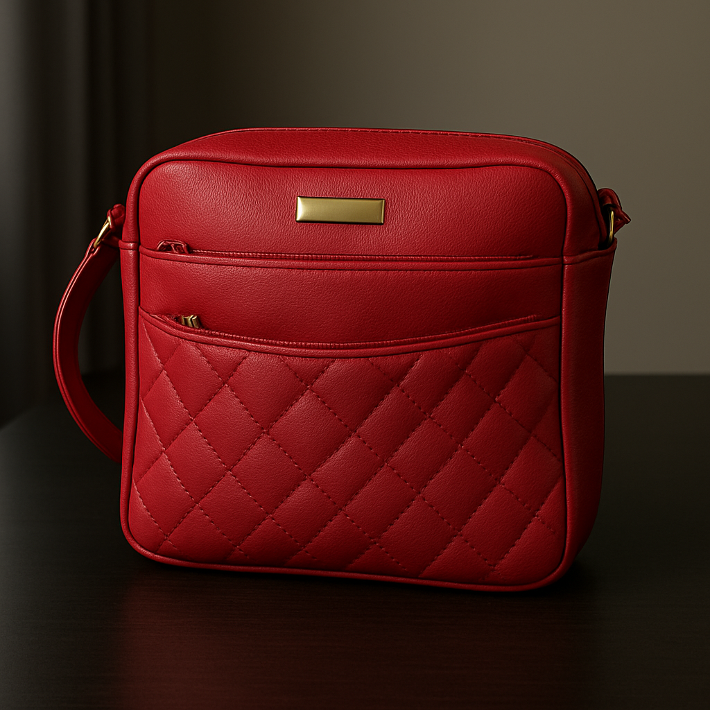 Elegant Red  Shoulder Pouch –ZTS Premium Ladies Handbag ZTS-CR069