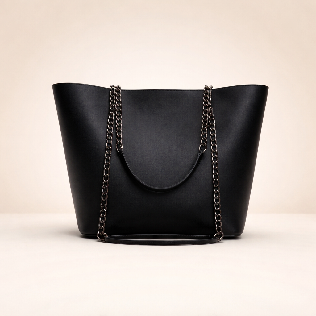 Tote Bag Chic Chain-Strap Leather Tote ZTS-CR-020