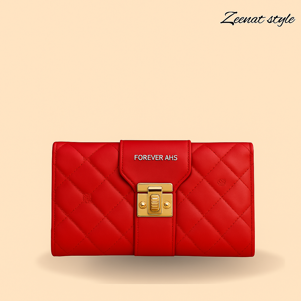 "Elegant Pink Quilted Clutch – Forever AHS Collection"ZTS-CR091