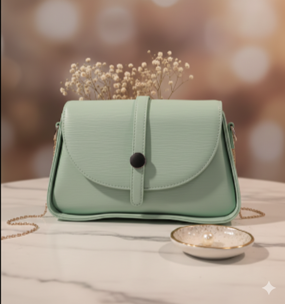 Elegant Mud Brown Faux Leather Shoulder Bag ZTS-CR-101