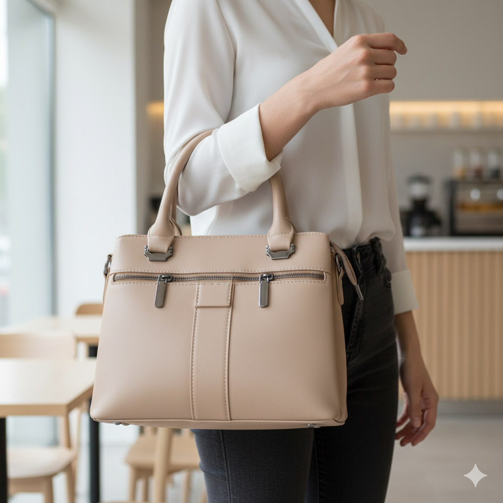 Elegant Double-Zip Day Bag ZTS-CR085