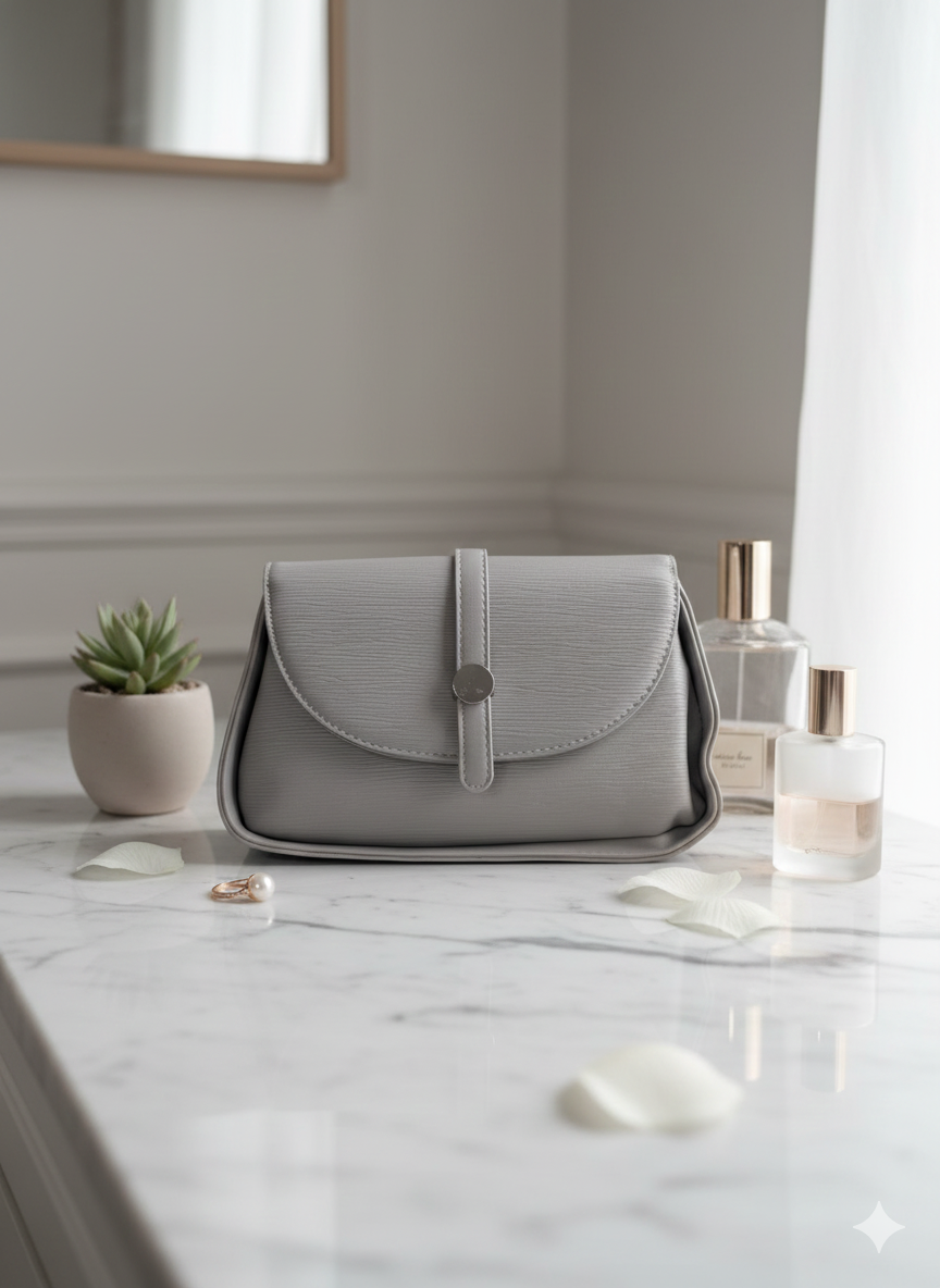 Elegant Mud Brown Faux Leather Shoulder Bag ZTS-CR-101