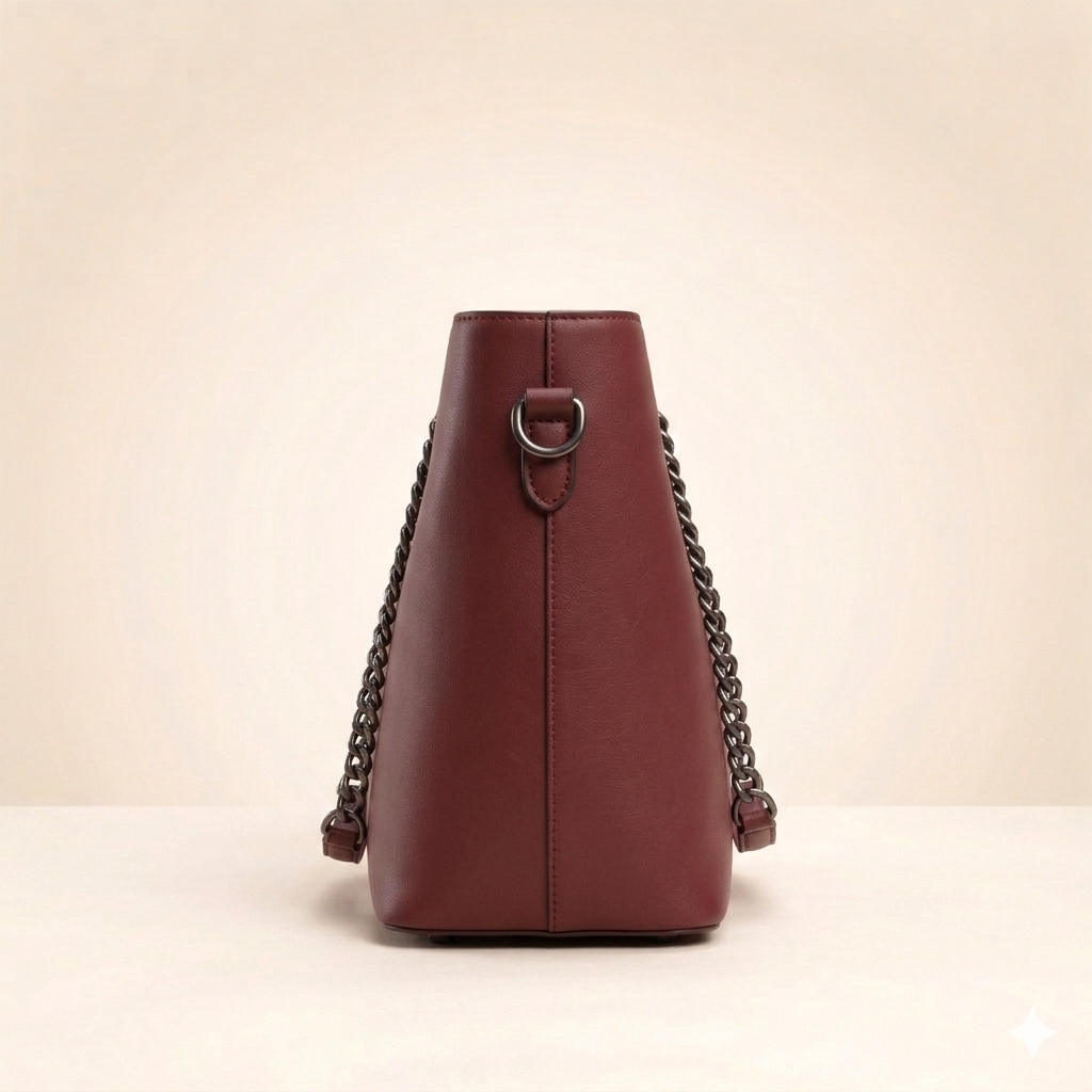 Tote Bag Chic Chain-Strap Leather Tote ZTS-CR-020