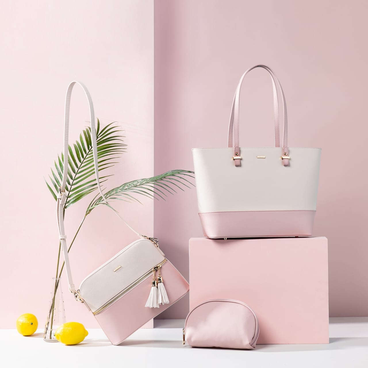 Ladies Shoulder 3 Pcs Bag Set ZTS-CR-018