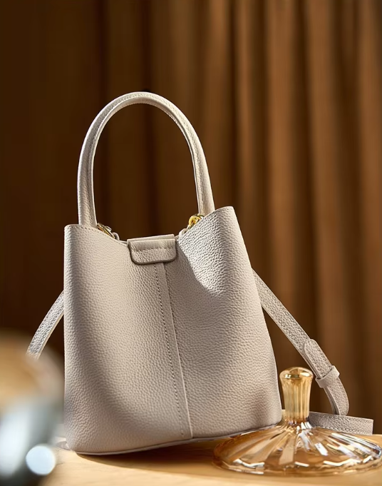 Luxury Casual Bucket Bag Solid Color