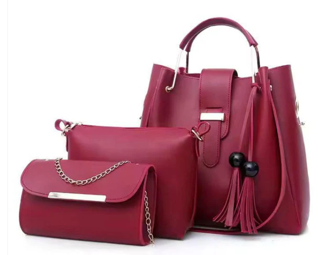 3 Pieces Tassel Ladies Bags Handbag Set ZTS-CR-019