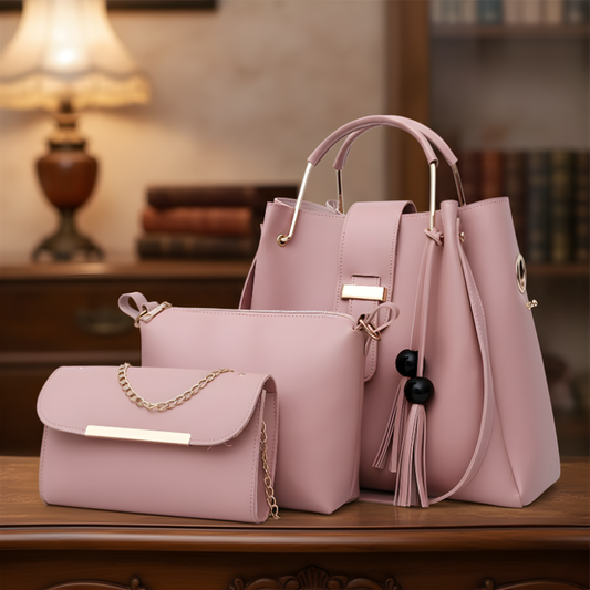 3 Pieces Tassel Ladies Bags Handbag Set ZTS-CR-019