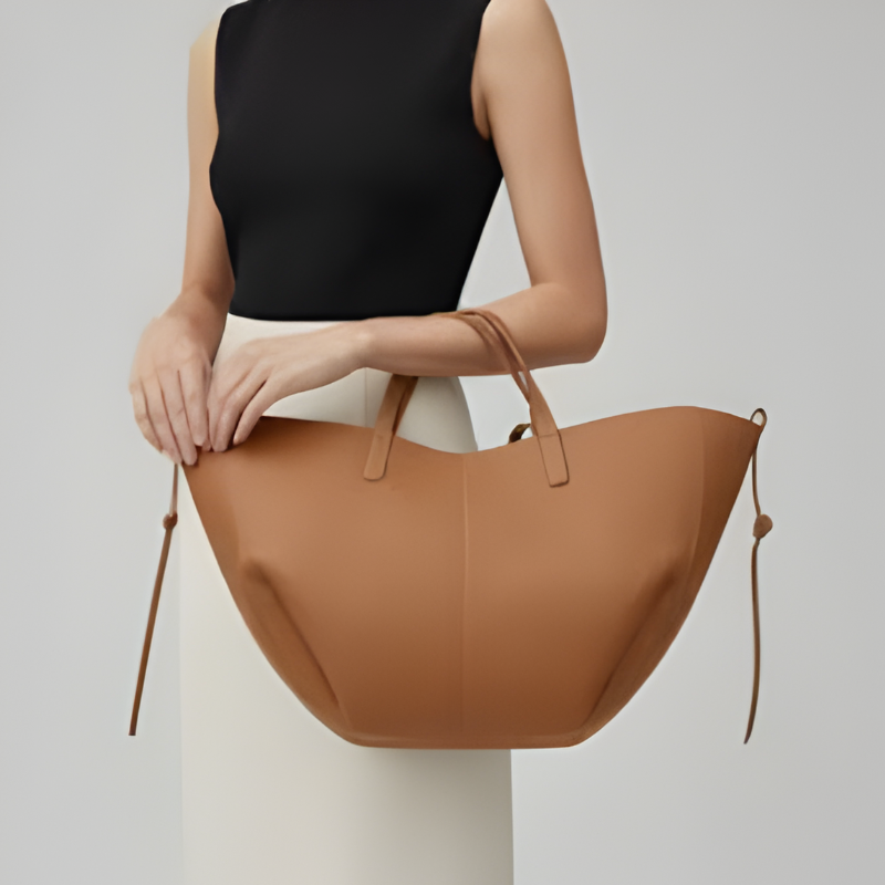 Classic Curved Tote Bag with Matching Wallet ZTS-CR-048