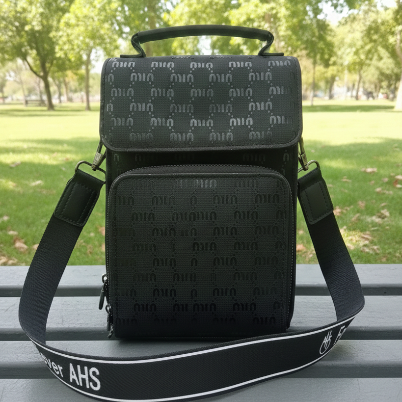 Luxury Embossed Tan Crossbody Bag with Adjustable Strap ZTS-CR006