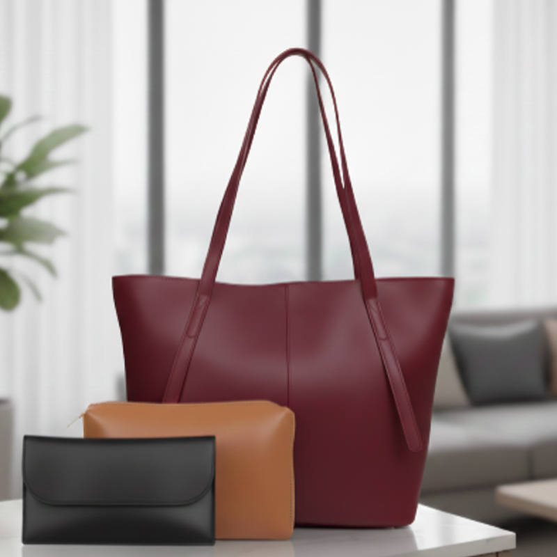 Premium 3-Piece Essential Tote Bag Set For Women ZTS-CR-054