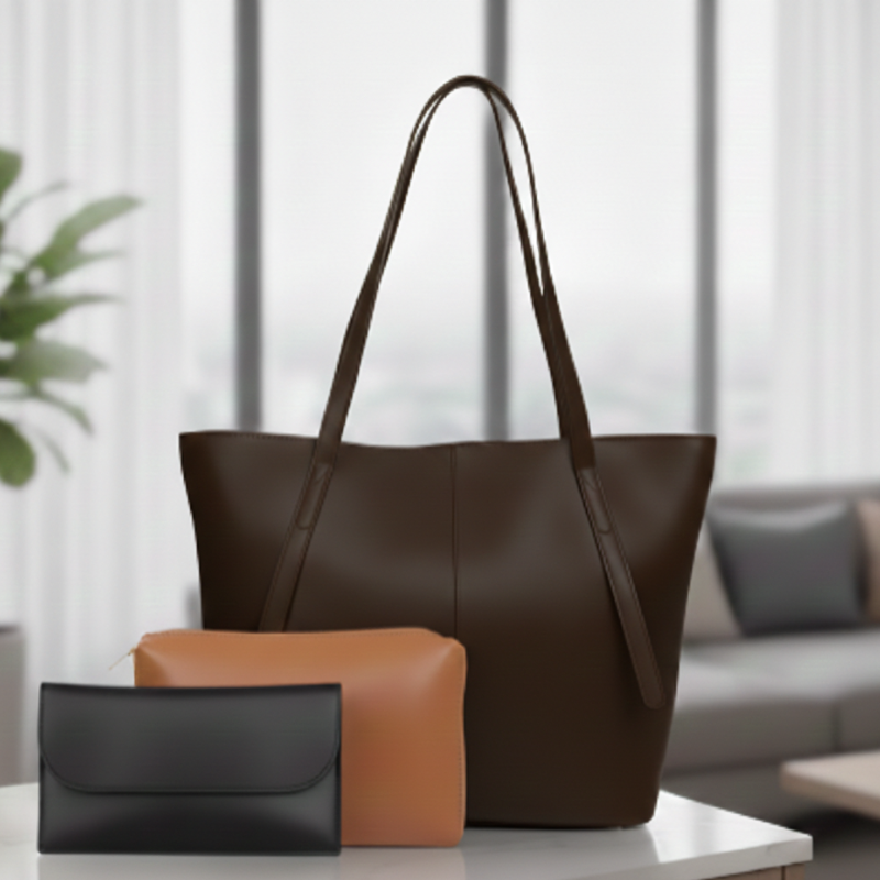 Premium 3-Piece Essential Tote Bag Set For Women ZTS-CR-054