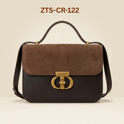 Zeenat Style Luxury Suede Dual Tone Crossbody Bag ZTS-CR-122