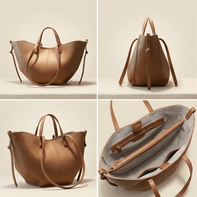 Spacious Tan Fox-Leather Everyday Shoulder Bag ZTS-CR-048