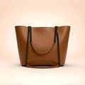 Tote Bag Chic Chain-Strap Leather Tote ZTS-CR-020