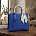 Handbag Luxury Textured Ladies Tote Bag Silk Scarf ZTS-CR-146