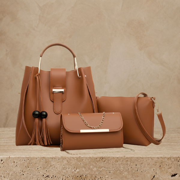 Tote, Crossbody & Clutch Premium 3-Piece Women's ZTS-CR-019