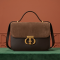 Luxury Suede Dual Tone Ladies Handbag ZTS-CR-122