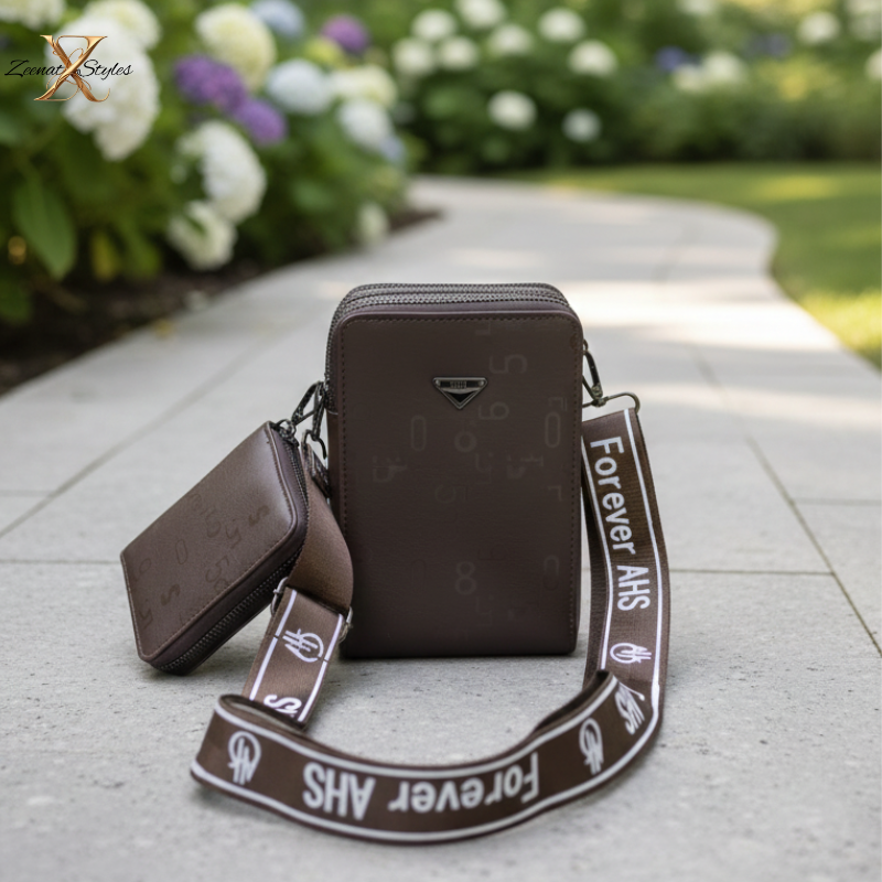 Classic Brown 3-Zip Utility Bag ZTS-CR-004