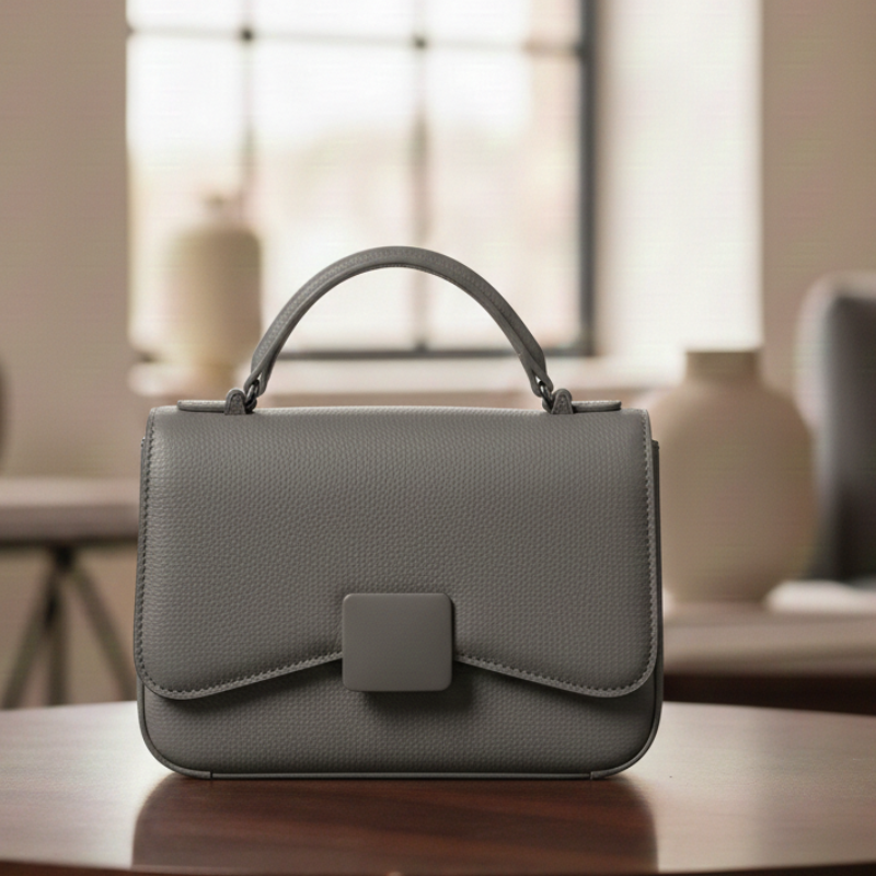 Elegant Leather Top-Handle Satchel Bag for WomenZTS-CR-056