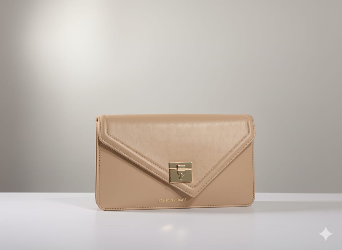 Elegant 'Fashion & Bags' Signature Red Flap Clutch ZTS-CR088