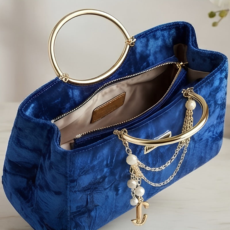 Luxury Women's Fashion Handbag | Premium Velvet Tote Shoulder Bag ZTS-CR-174