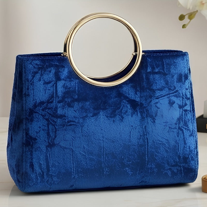 Luxury Women's Fashion Handbag | Premium Velvet Tote Shoulder Bag ZTS-CR-174