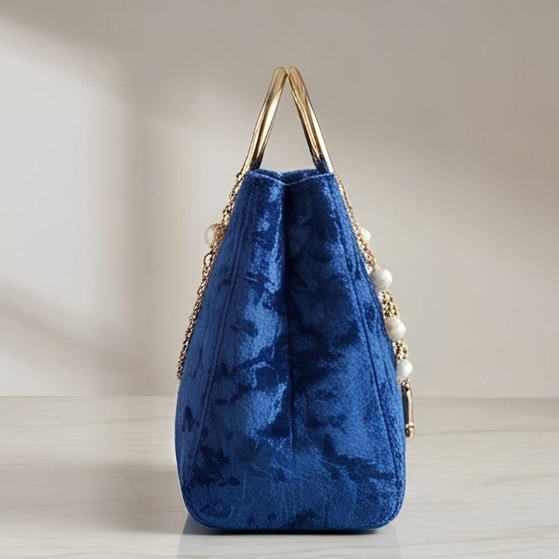 Luxury Women's Fashion Handbag | Premium Velvet Tote Shoulder Bag ZTS-CR-174